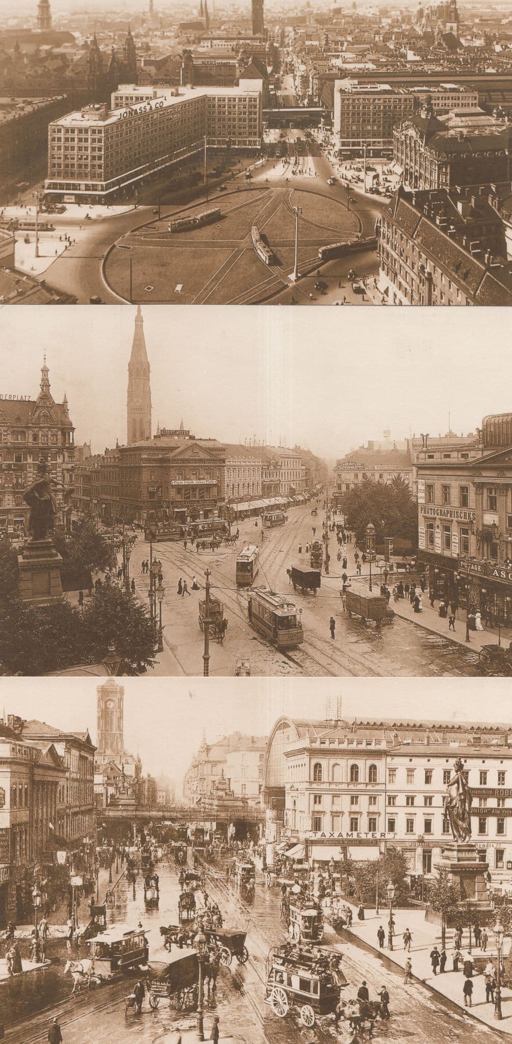 Berlin Old Bus Tram Transport 3x German Postcard s