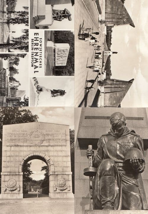 Berlin The Soviet Memorial 4x Vintage Real Photo Postcard s