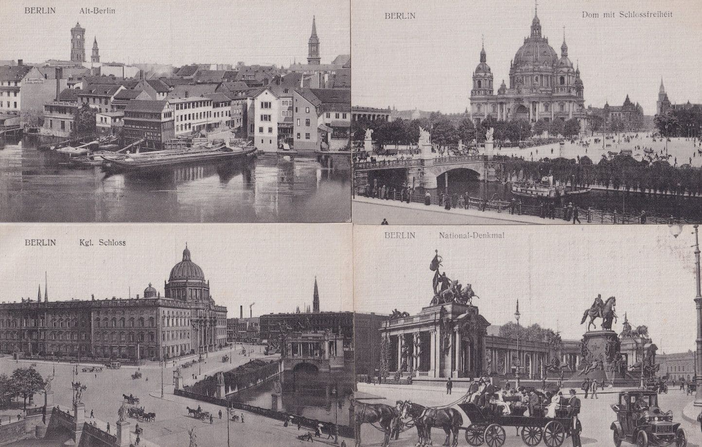 Berlin Transportation 4x Antique German Postcard s