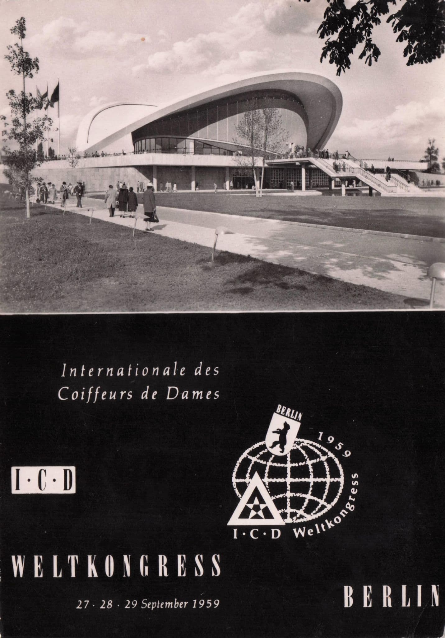 Berlin Weltkongress 1959 First Day Cover German RPC Postcard