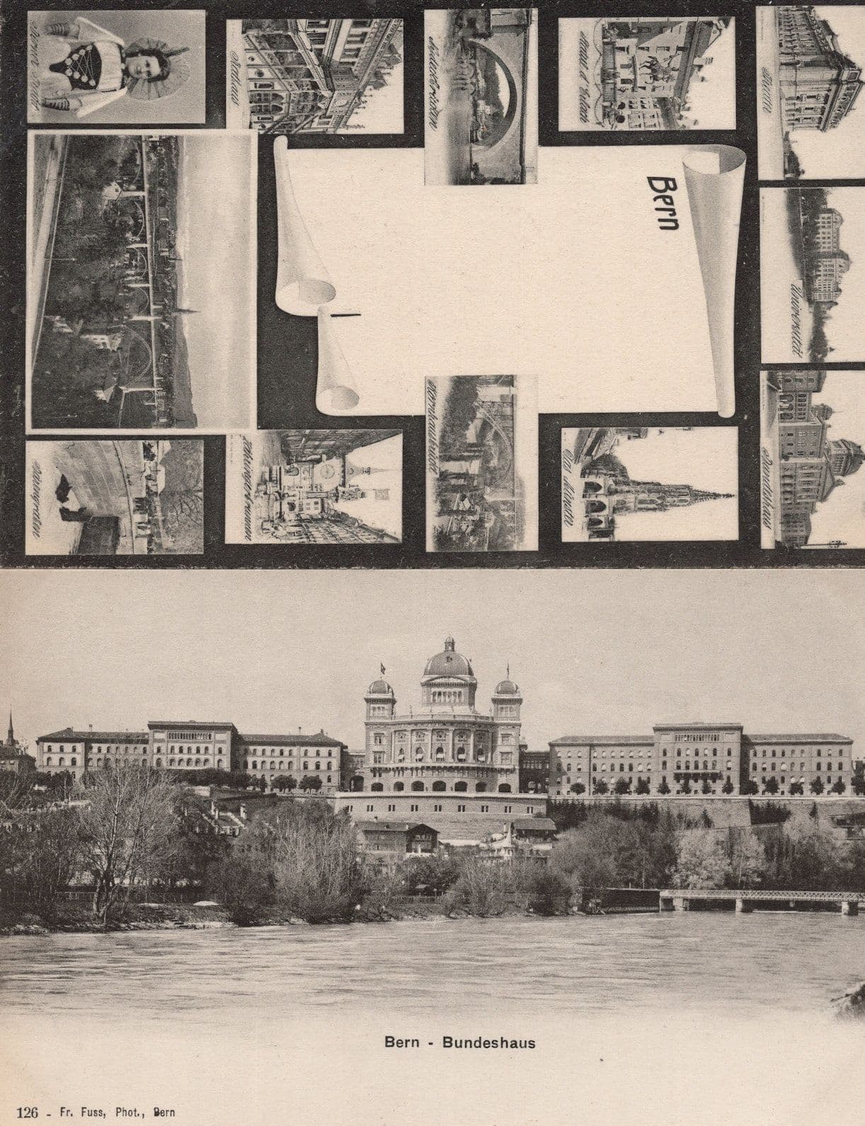 Bern Bundeshaus Switzerland 2x Old Postcard