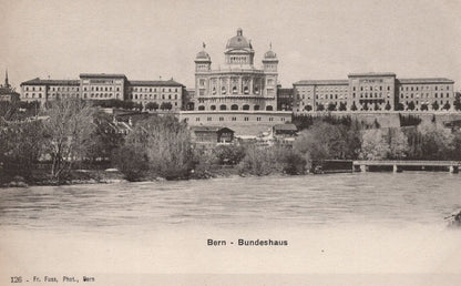 Bern Bundeshaus Switzerland 2x Old Postcard