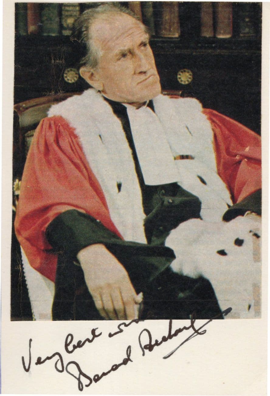 Bernard Archard Frankenstein Hammer Film Dads Army Mounted Hand Signed Autograph