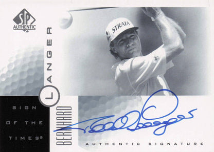 Bernhard Langer Sign Of The Times Hand Signed 2001 SP Golf Autograph Card