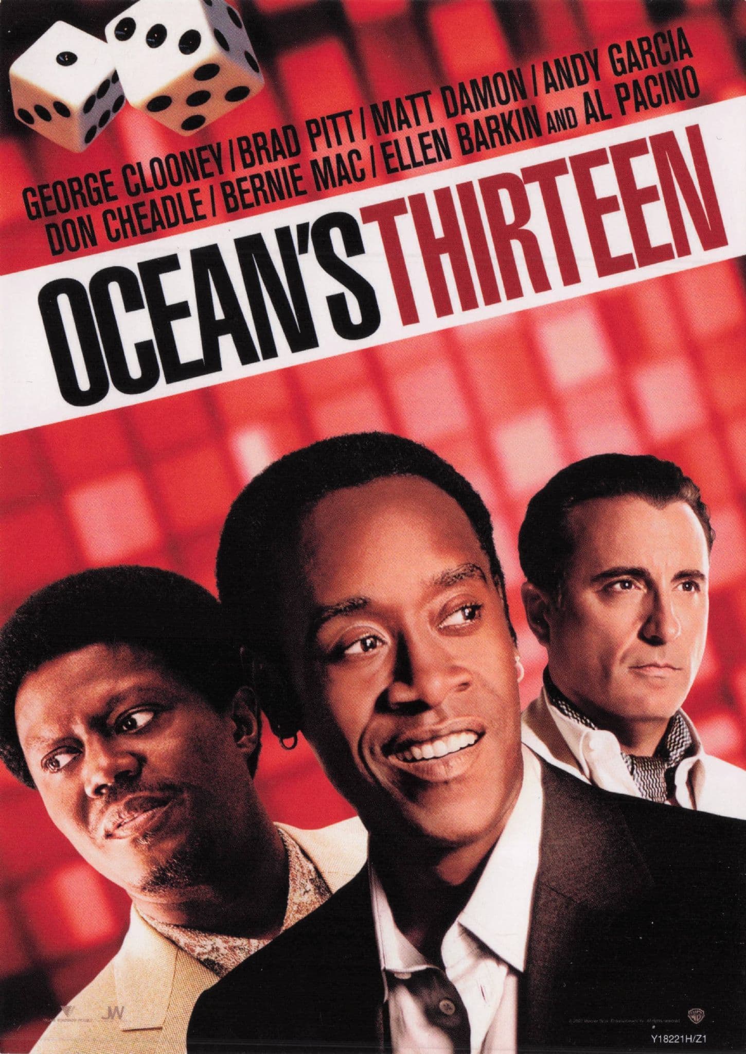 Bernie Mac Don Cheadle in Ocean's Thirteen PB Film Movie Advertising Postcard
