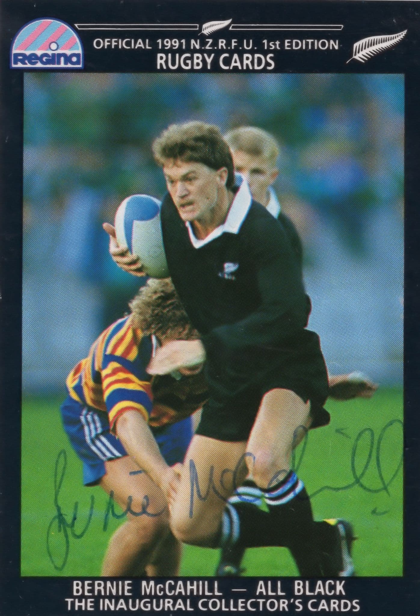 Bernie McCahill New Zealand Rugby All Blacks Hand Signed Rugby Photo