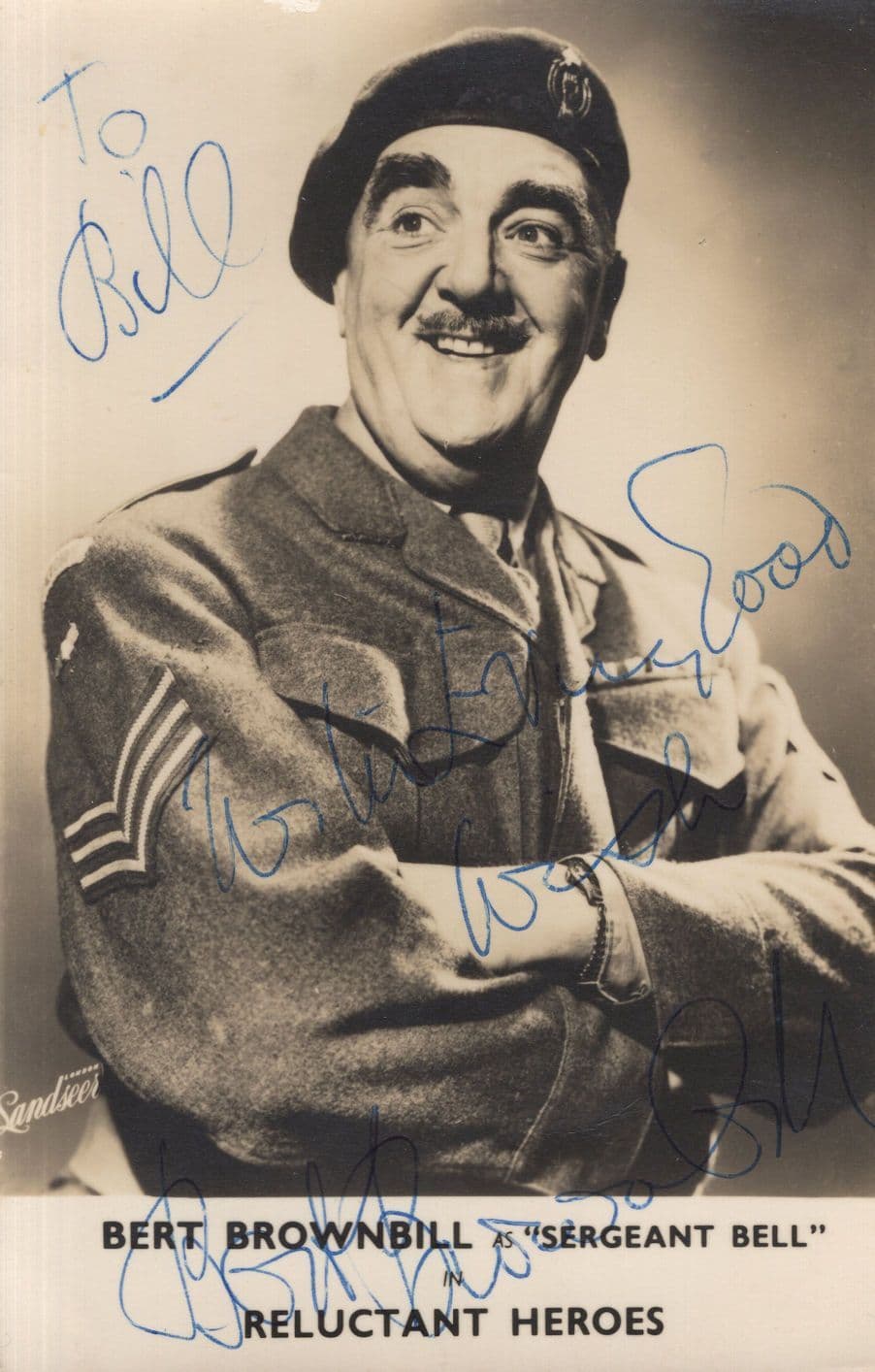 Bert Brownbill Reluctant Heroes Old Military Show Hand Signed Photo