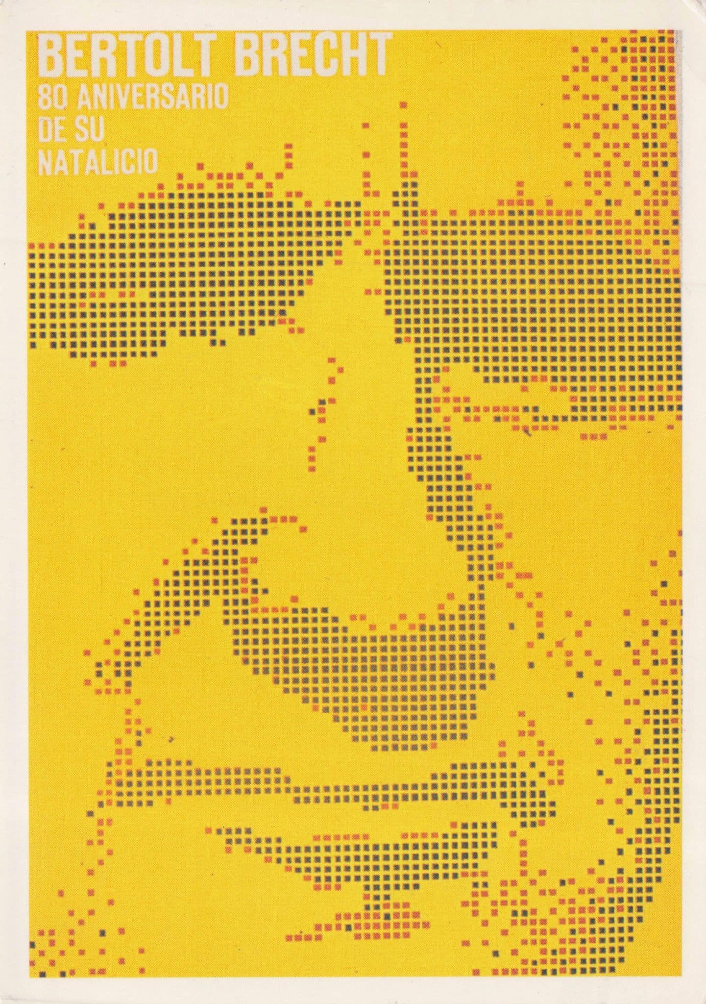 Berthold Brecht 80th Anniversary Of Birth Poster Postcard