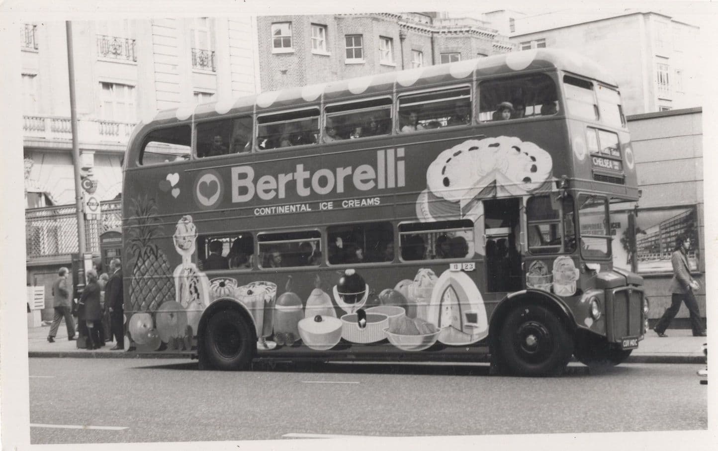 Bertorelli Italian Ice Cream Bus Transport Advertising London Old Photo