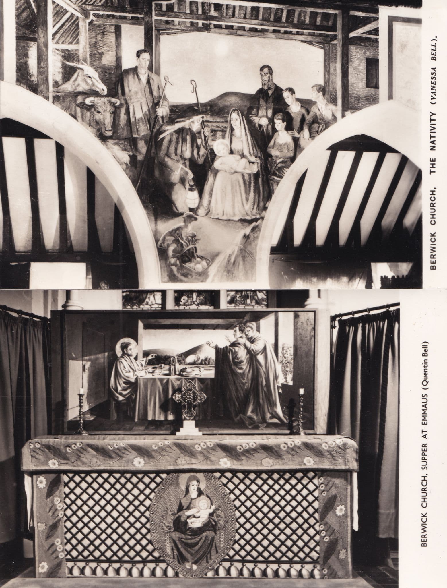 Berwick Church The Nativity Supper At Emmaus 2x RPC Postcard s