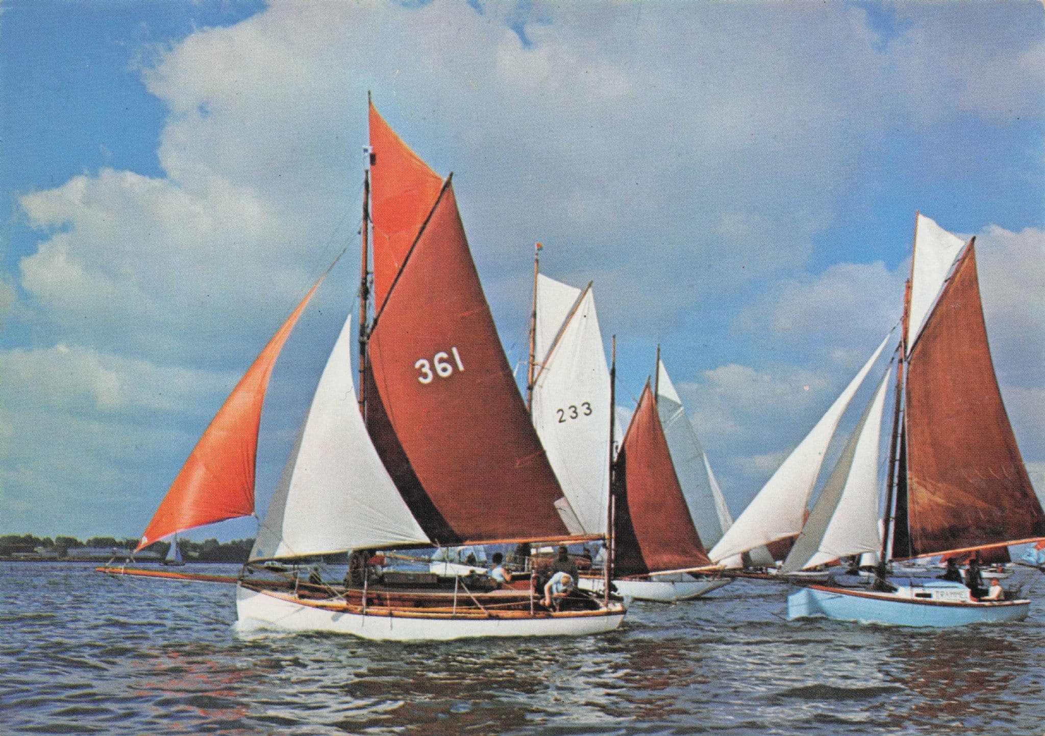 Betty Gaffers Cowes Regatta Racing Sailing Boat Southampton Postcard