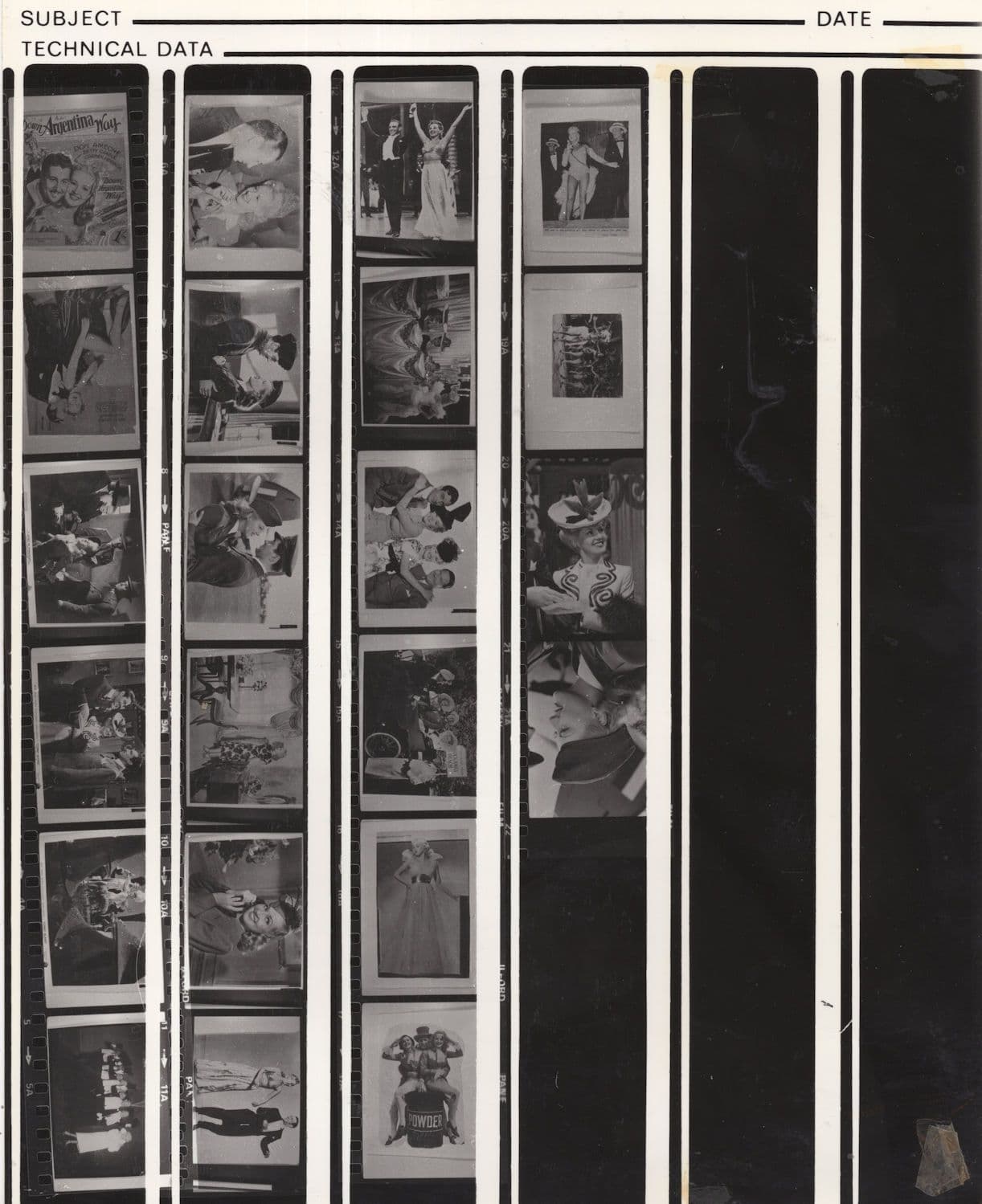 Betty Grable in Unidentified 16mm Film Movie Strips 10x8 Monochrome Photo