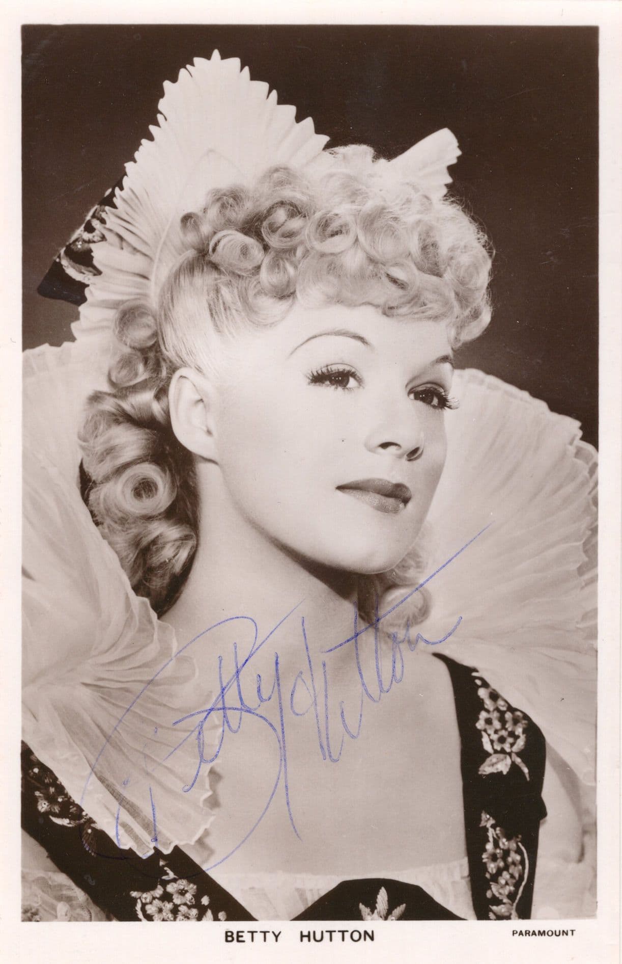 Betty Hutton Antique Hand Signed Photo Autograph
