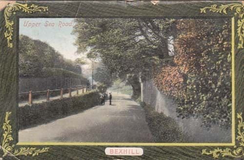 Bexhill Upper Sea Road Antique 1910 Postcard