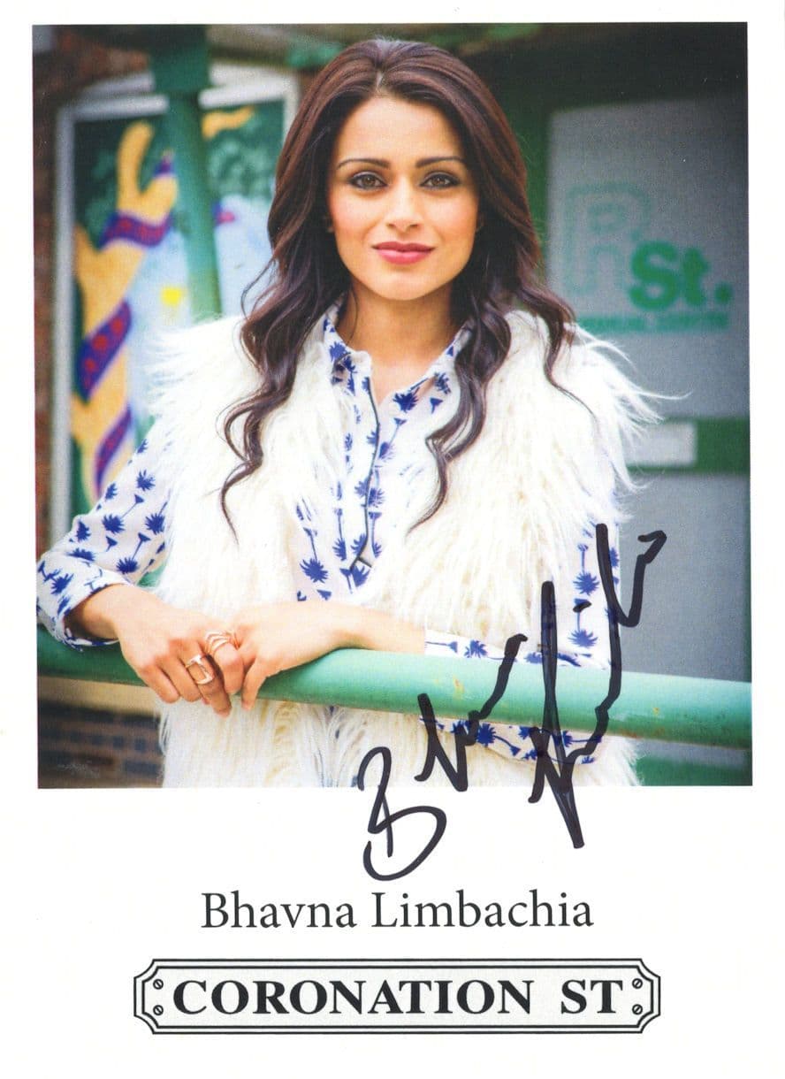 Bhavna Limbachia Coronation Street RARE Alternative Hand Signed Cast Card Photo