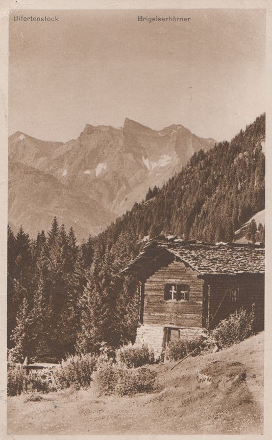 Bifertenstock Brigelserhorner Old German Postcard