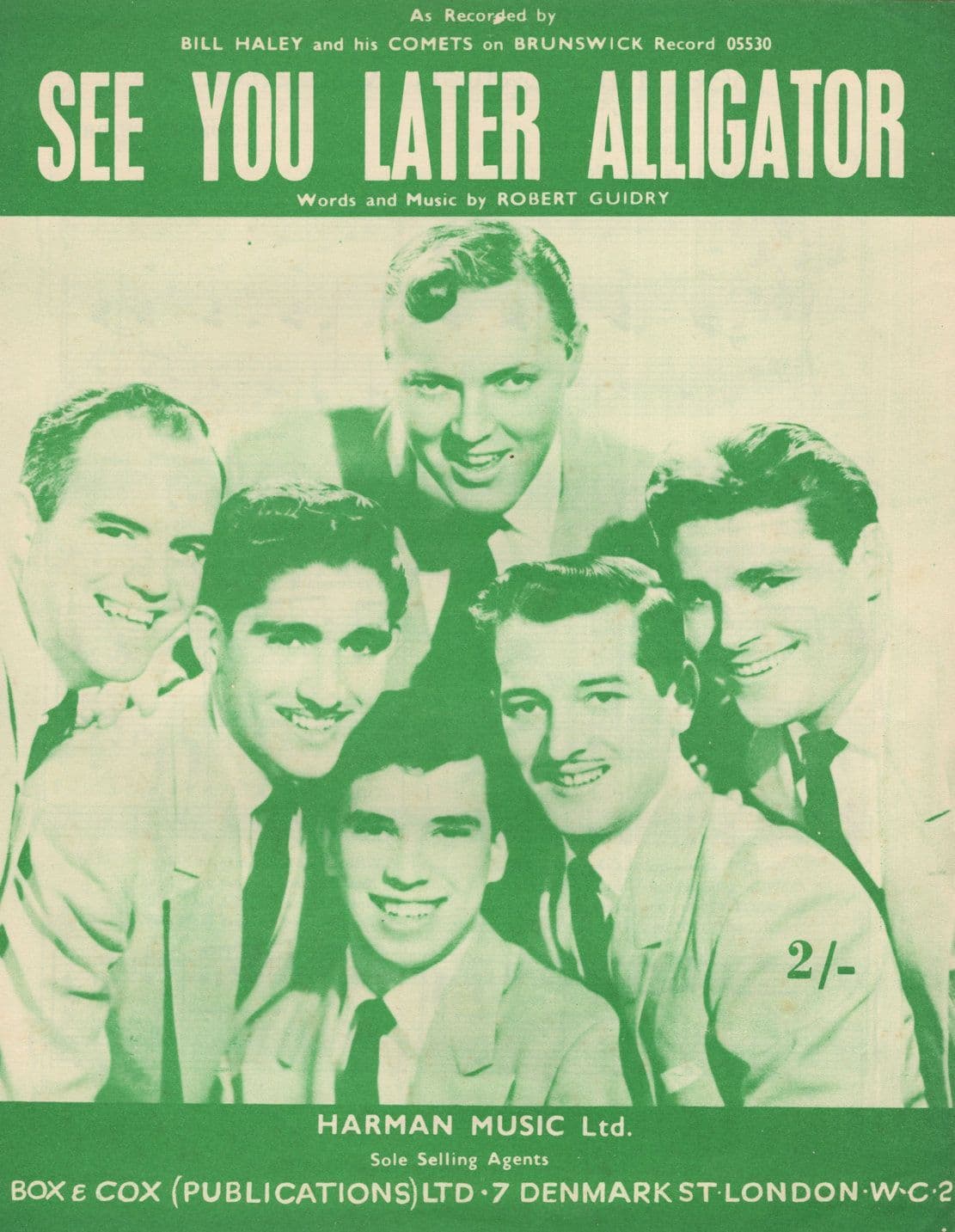 Bill Haley & The Comets See You Later Alligator EX Sheet Music