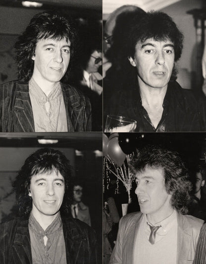 Bill Wyman Rolling Stones 1983 to 1986 Set 4x Rare Press Photo s