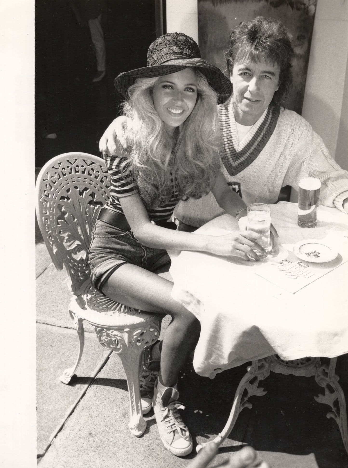 Bill Wyman Rolling Stones Cricket Jumper Mandy Smith London Press Photo