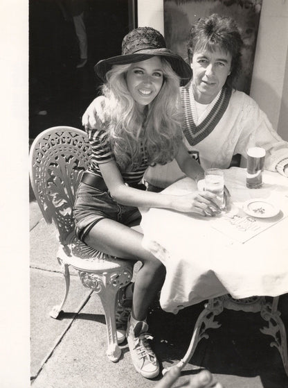 Bill Wyman Rolling Stones Cricket Jumper Mandy Smith London Press Photo