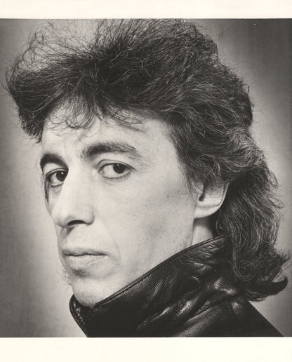 Bill Wyman Rolling Stones Leather Jacket 1980 Portrait London Fox TV Times Press Photo