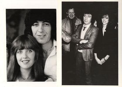 Bill Wyman Rolling Stones Swedish Married Astrid 2x Rare Press Photo s