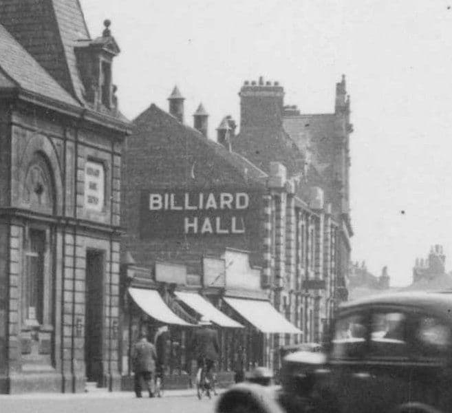 Billiard Hall at Goole Square Advertising Sign Yorkshire Old Postcard