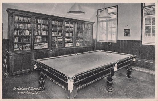 Billiard Library Room at St Nicholas School Littlehampton Sussex Postcard