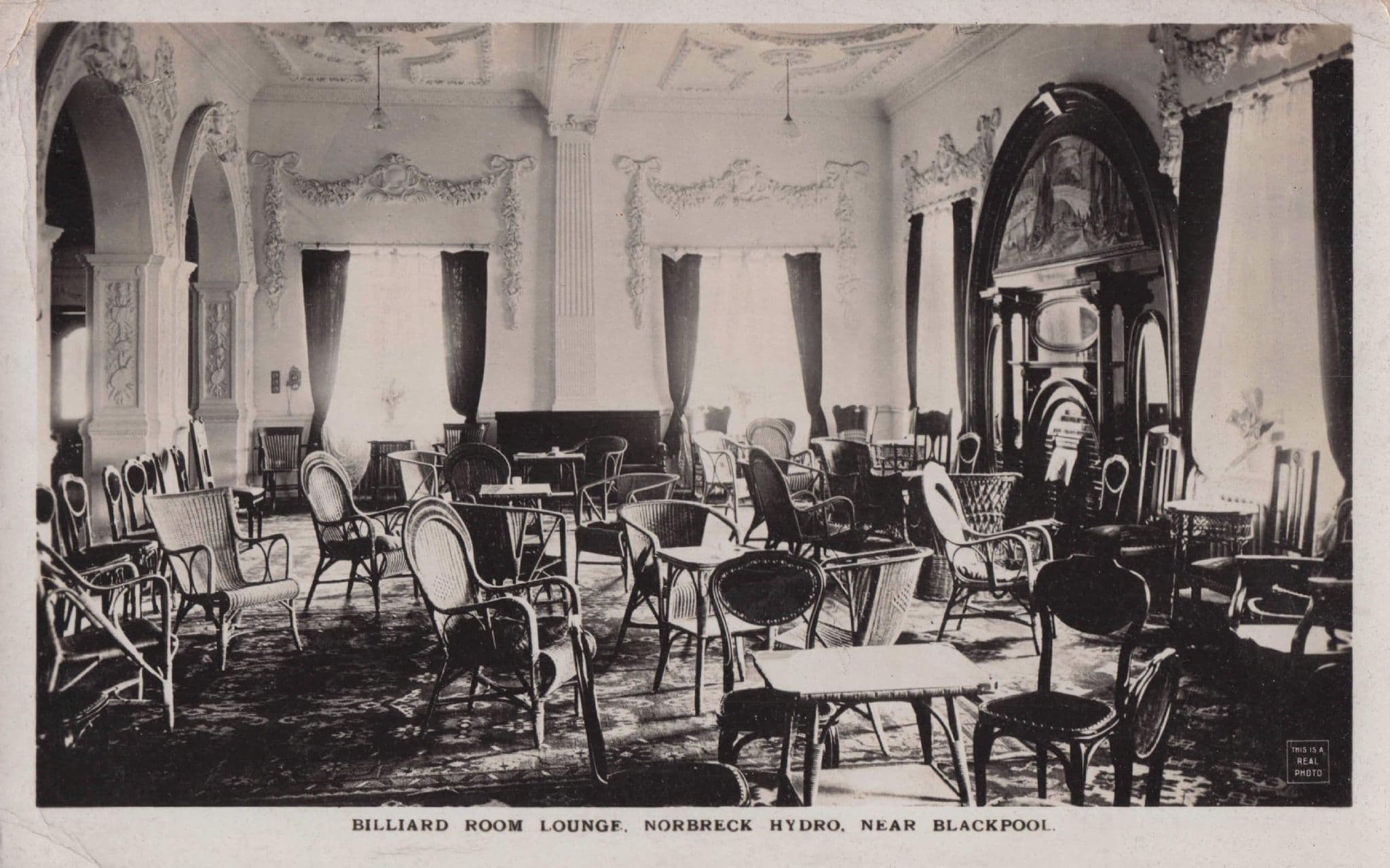 Billiard Room Norbreck Hydro Blackpool RPC Postcard Please Read