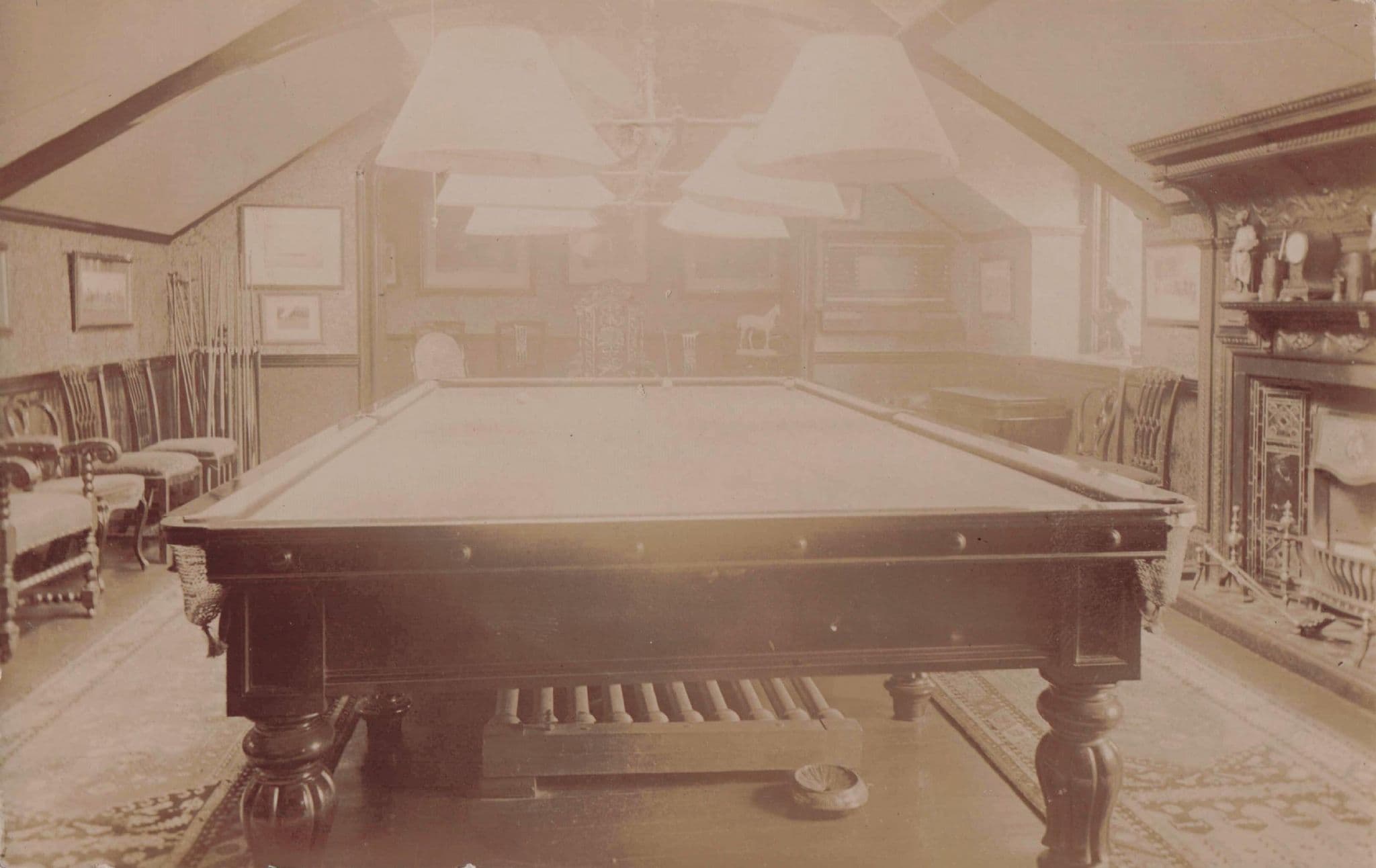 Billiard Snooker Pool Table Monica White Clue Old RPC Postcard