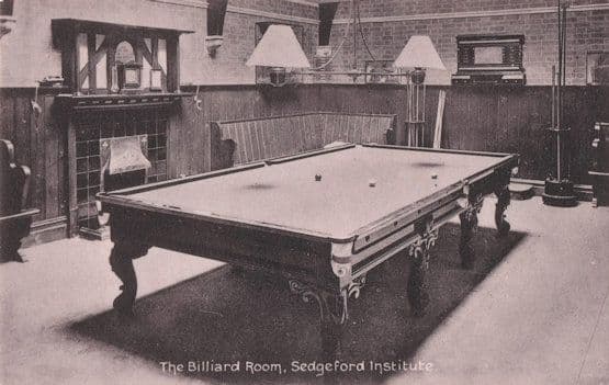Billiard Snooker Room Sedgeford Institute Hunstanton Norfolk Old Postcard