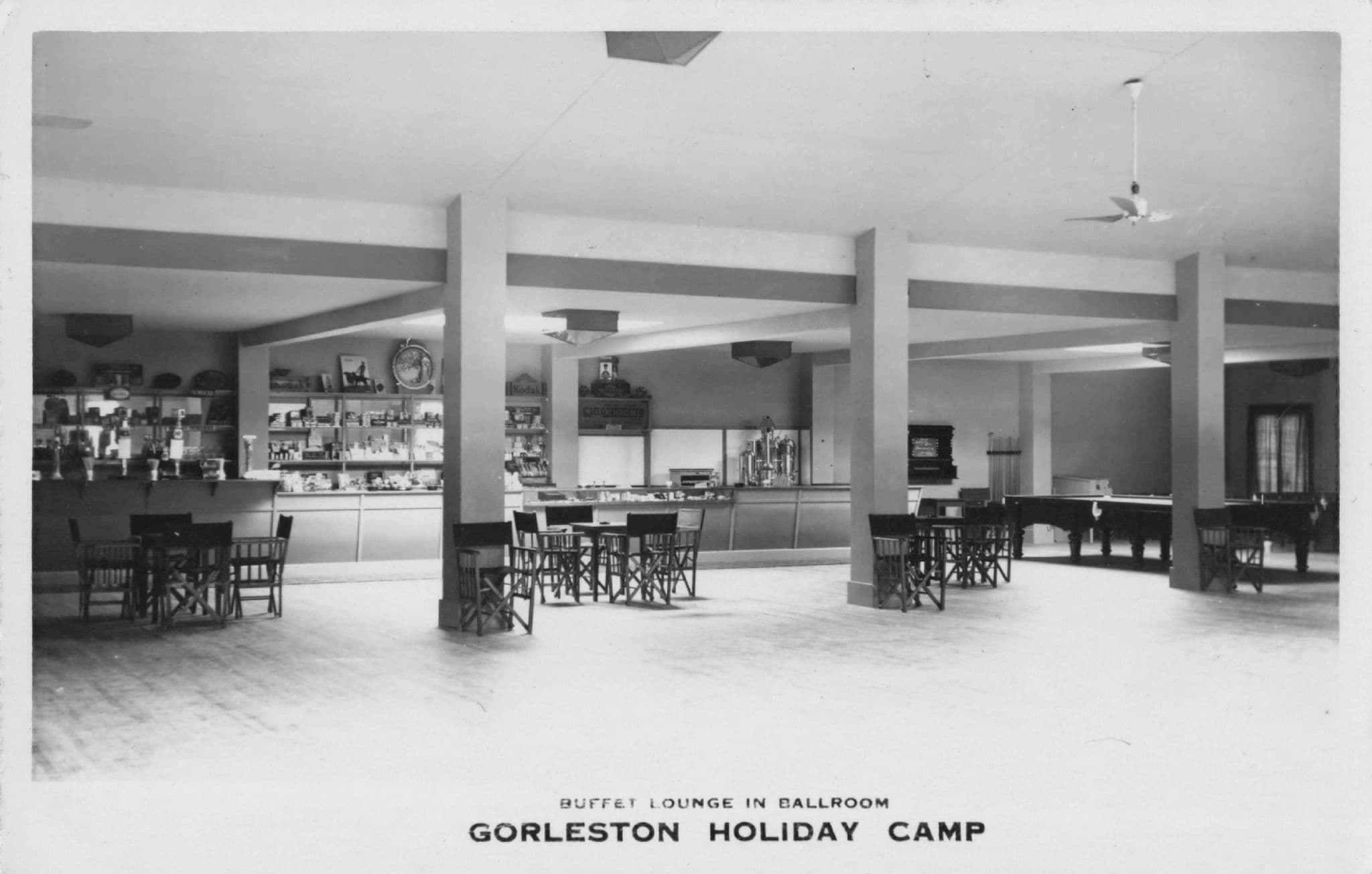Billiard Snooker Table Gorleston Holiday Camp Buffet Norfolk Old RPC Postcard