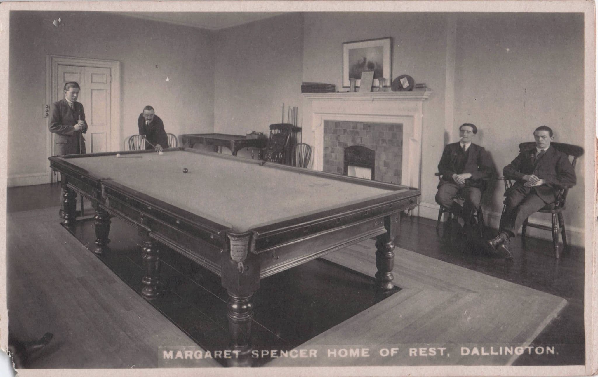 Billiards Pool Room at Dallington Hospital Home Of Rest Northumberland Postcard