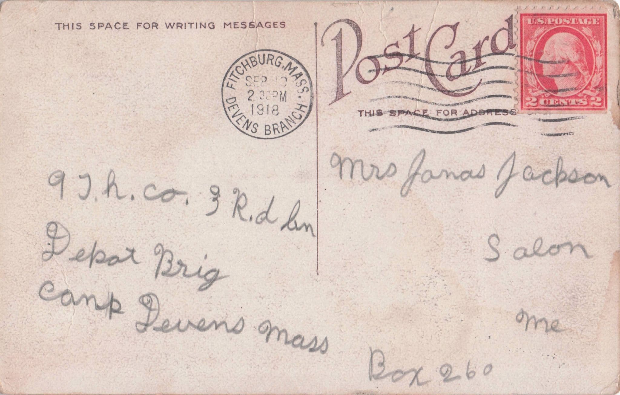 Billiards Table at Knights Of Columbus Halls Maryland Old WW1 1918 Postcard