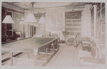 Billiards Table Newburgh Priory Coxwold York Old RPC Postcard