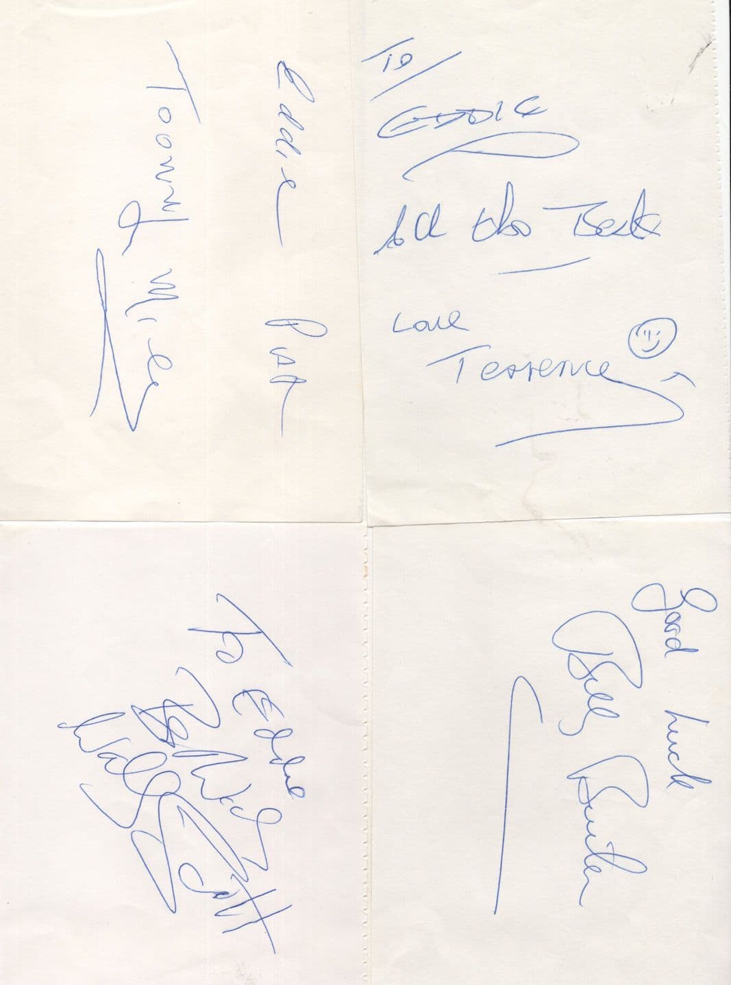 Billy Butler Wally Scott Hold Your Plums Gang 5x BBC Radio Autograph s