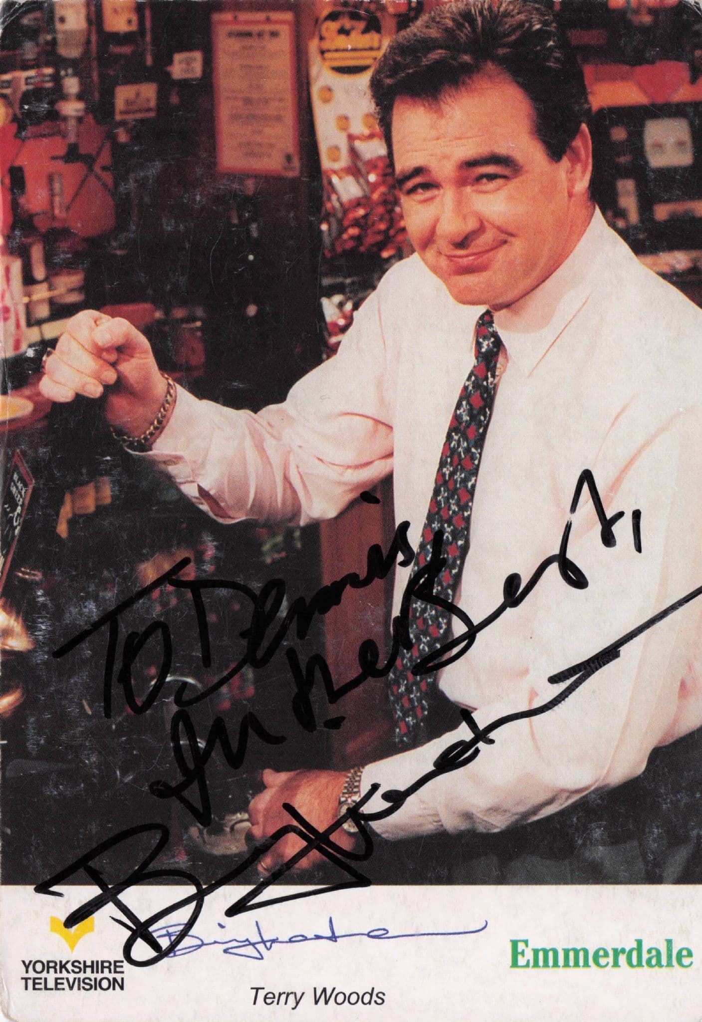 Billy Hartman as Terry Woods Emmerdale Hand Signed Cast Photo