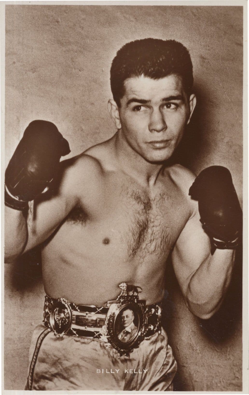 Billy Kelly Irish Boxing Featherweight 1954 Champion Old Postcard