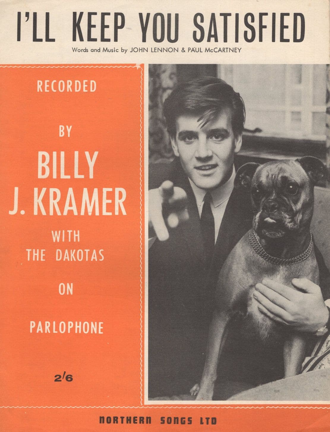 Billy Kramer I'll Keep You Satisfied John Lennon & Paul McCartney Sheet Music