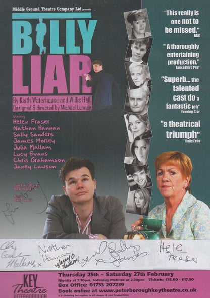 Billy Liar Musical Comedy Lauren Wilson Coronation Street 8x Hand Signed Flyer