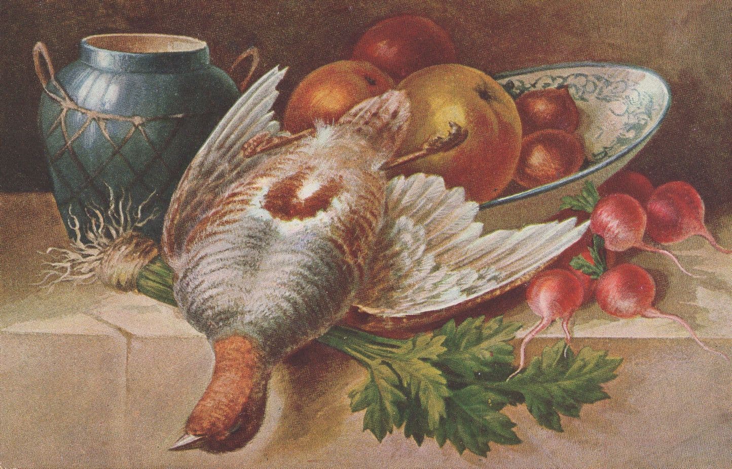 Bird Slaughtered Blood Sports Antique Postcard