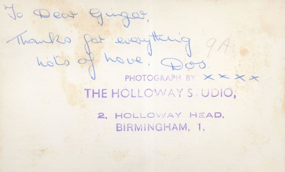 Birmingham Antique Ballet Dancer Hand Signed Postcard Photo