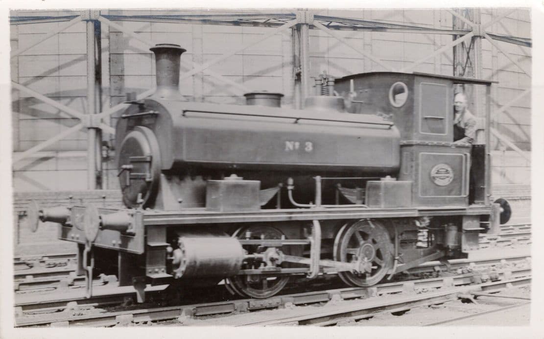 Birmingham Gas No 3 Train & Driver Grinning Old Real Photo Postcard