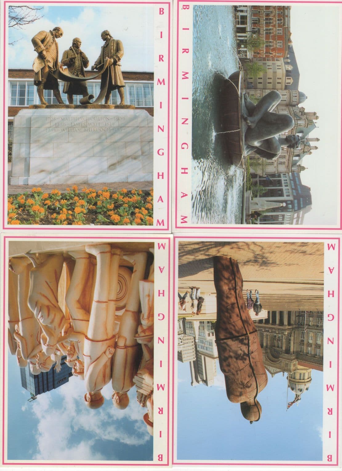 Birmingham The Iron Man 4x Statue Postcard s
