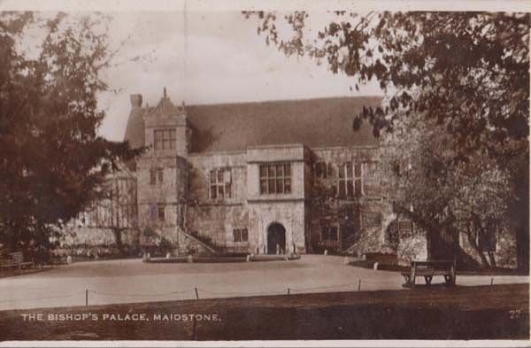 Bishops Palace Maidstone Kent Antique Real Photo Postcard