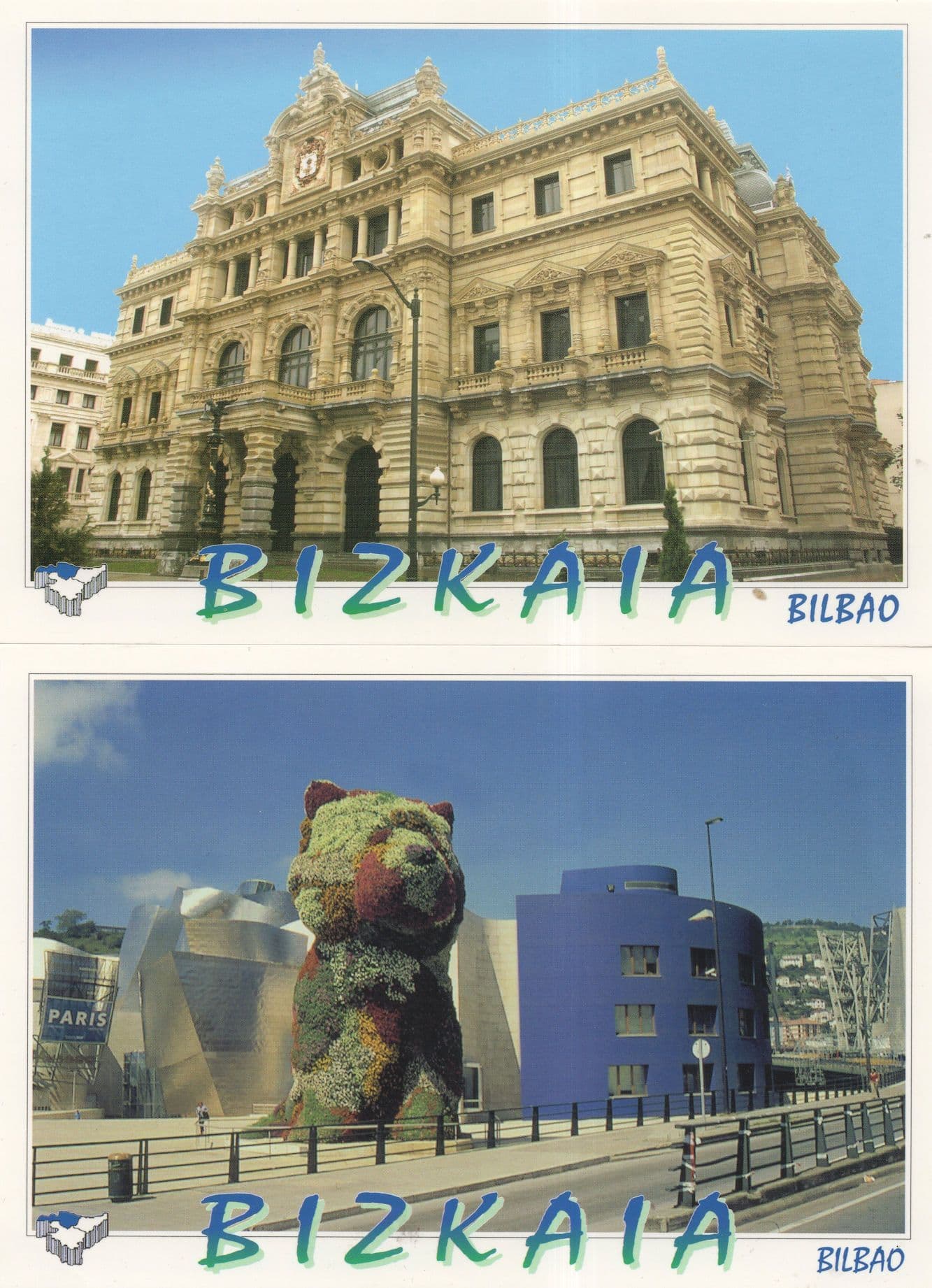 Bizkaia Giant Teddy Bear 2x Bilboa Spain Postcard s