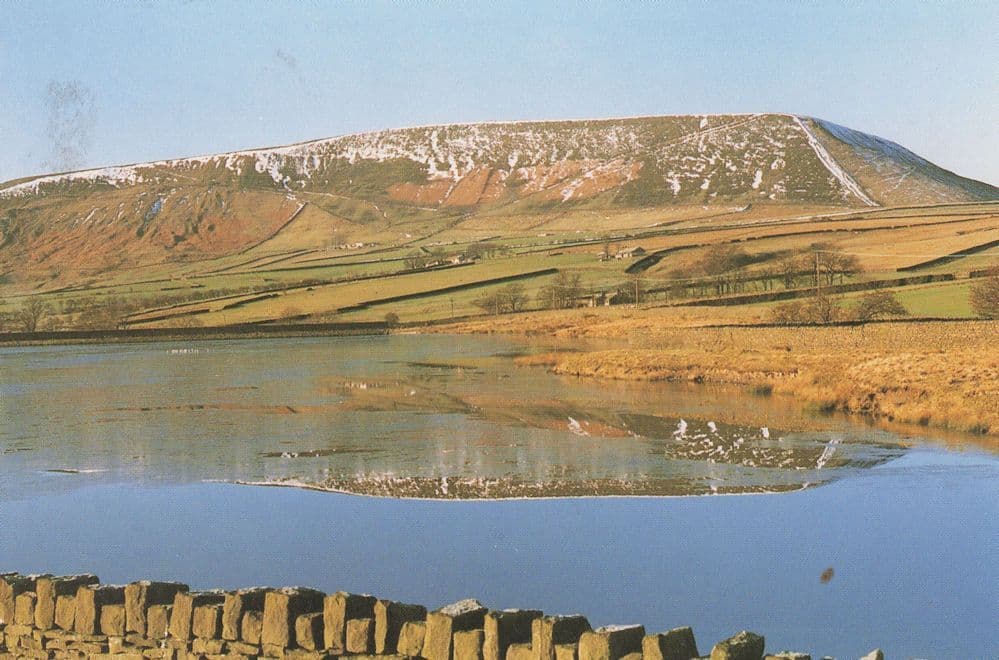 Black Moss Reservoir Pendle Hill Lancashire Postcard