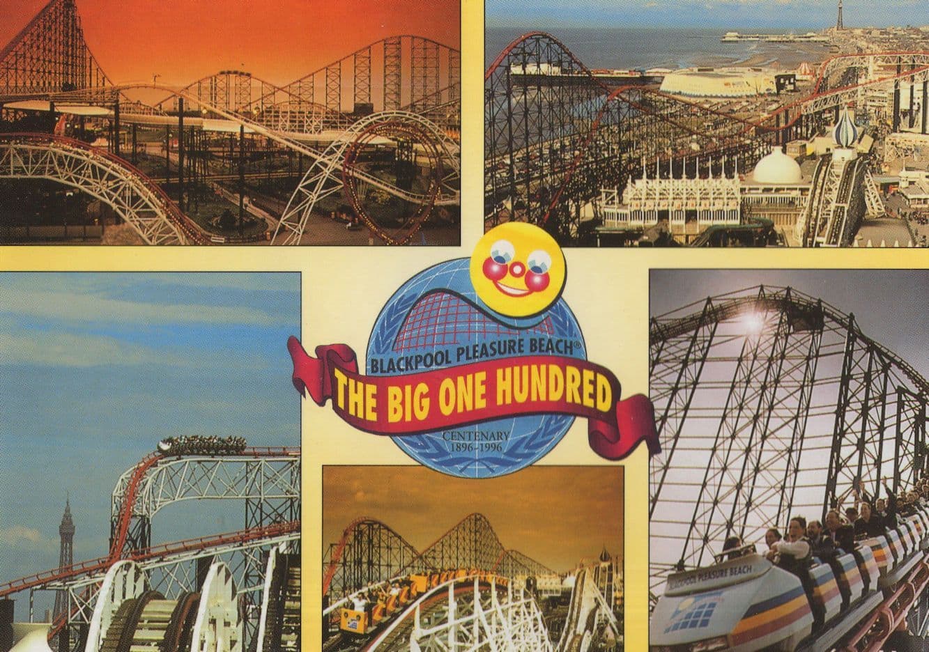 Blackpool Pleasure Beach Roller Coaster Big 100 Rare Postcard