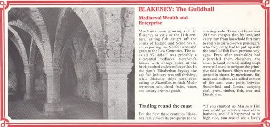 Blakeney Guildhall Medieval History Coal Sea Transport Norfolk Postcard