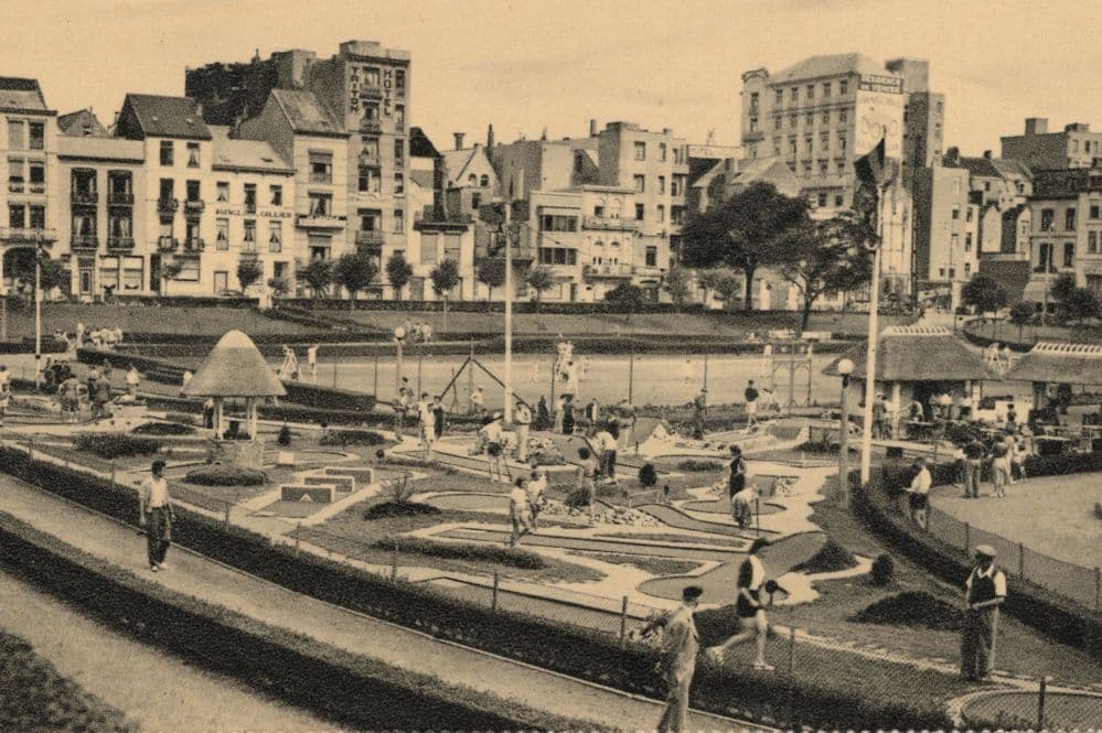 Blankenberge Tom Thumb Crazy Miniature Golf Course Belgium RPC Postcard